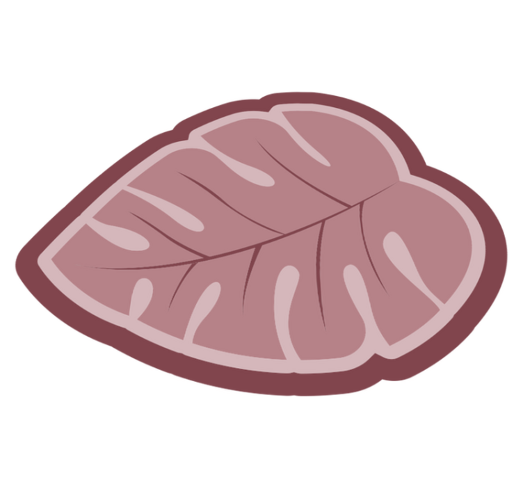 Tapis vinyle plantes forme de feuille botanique - TenStickers