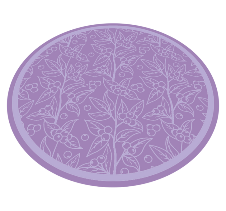 Tapis vinyle plantes branches de baies de lavande - TenStickers