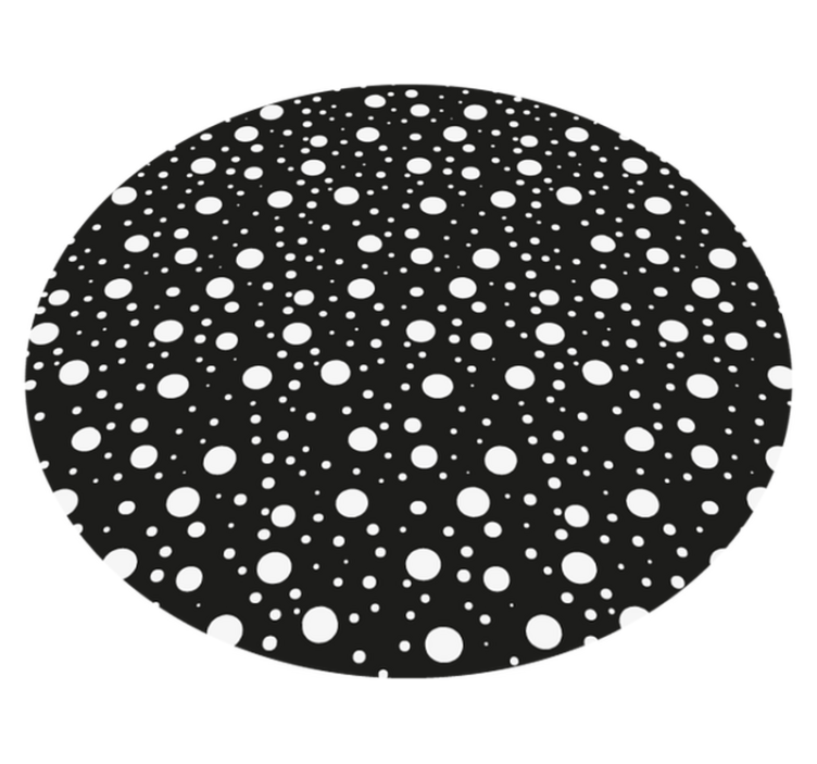 Tapis vinyle bébé pois gris et noirs - TenStickers