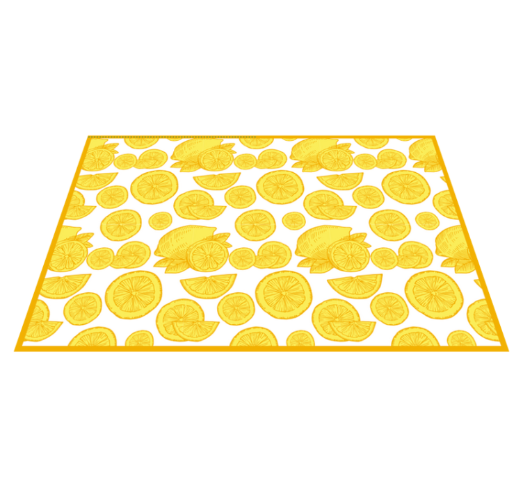 Tapis vinyle cuisine tranches de citron frais - TenStickers