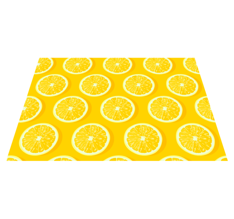 Tapis vinyle cuisine motif de tranches de citron - TenStickers
