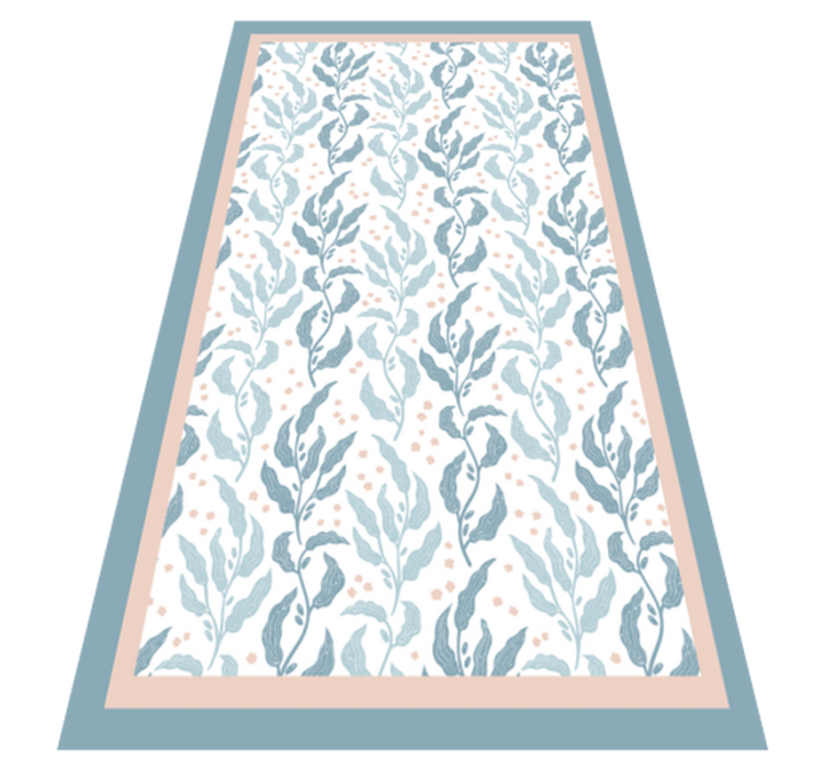 Tapis vinyle plantes motif de feuille subtil - TenStickers