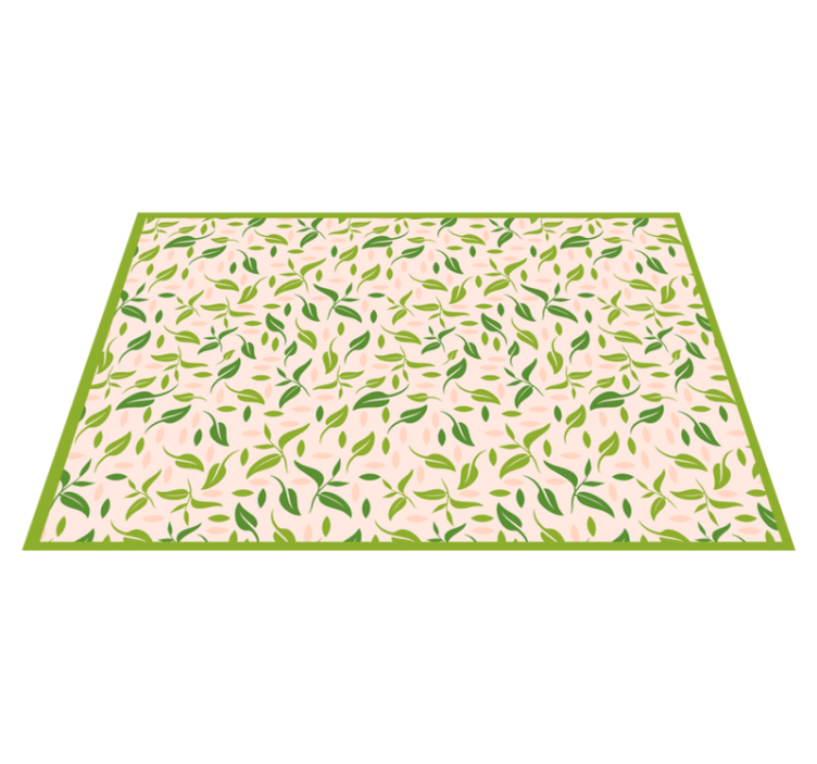 Tapis vinyle plantes accents de motifs feuillus - TenStickers