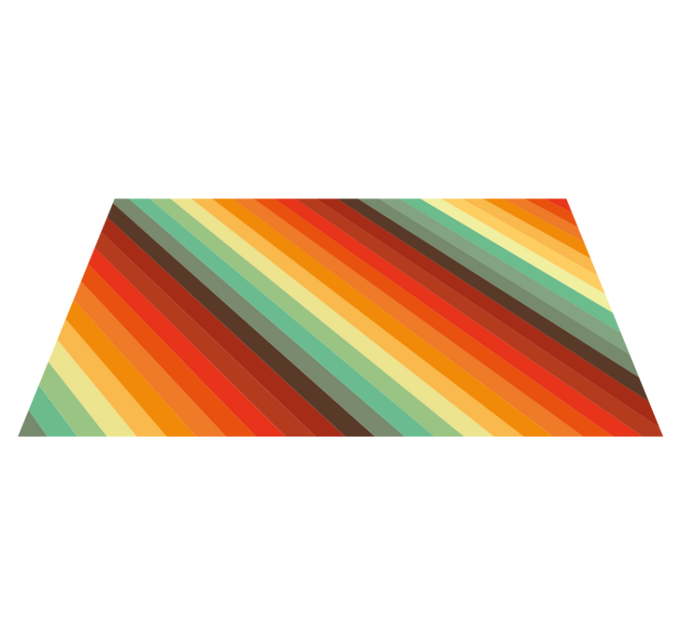 Tapis vinyle chambre rayures diagonales vibrantes - TenStickers