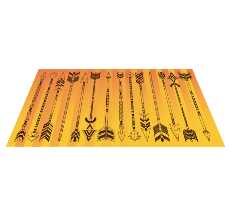Tapis vinyle éthnique motif de flèche tribale - TenStickers