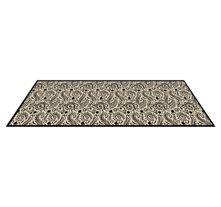 Tapis vinyle texture design végétal beige élégant - TenStickers