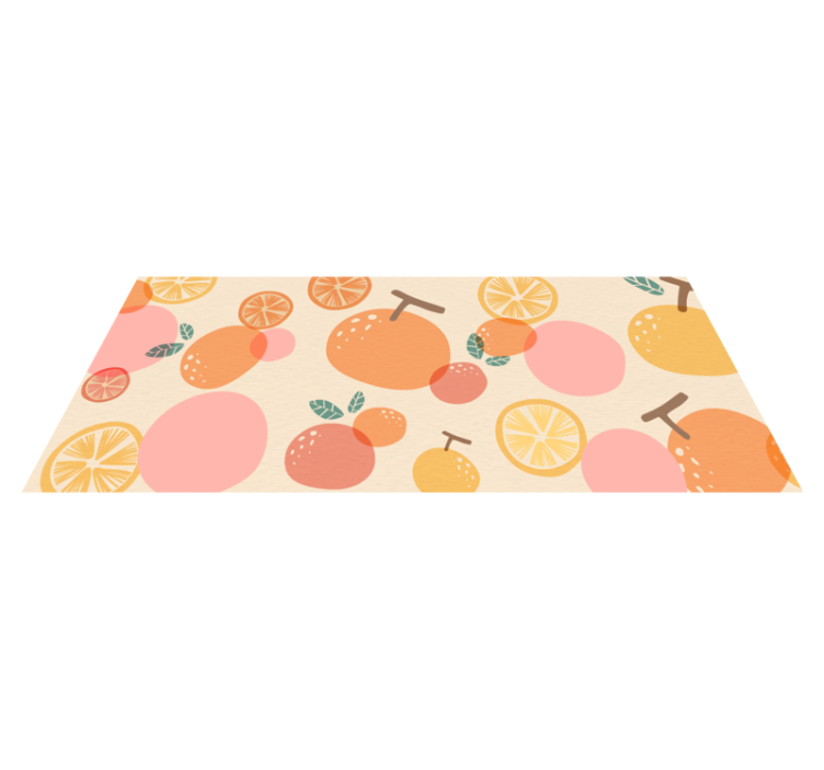 Tapis vinyle cuisine design d'agrumes doux - TenStickers