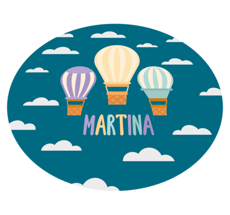 Tapis vinyle autres tapis montgolfières avec nom - TenStickers