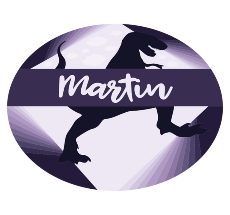 Tapis vinyle autres tapis vélociraptor avec nom - TenStickers