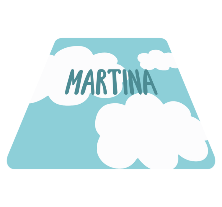 Tapis vinyle autres tapis nuages classiques avec nom - TenStickers