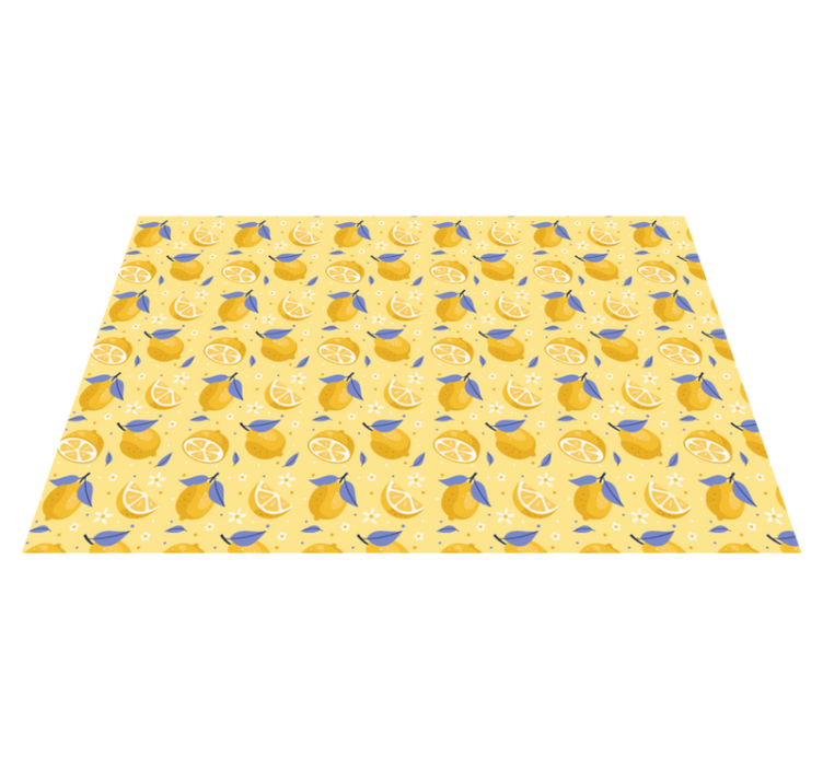 Tapis vinyle cuisine délice à motif citron - TenStickers