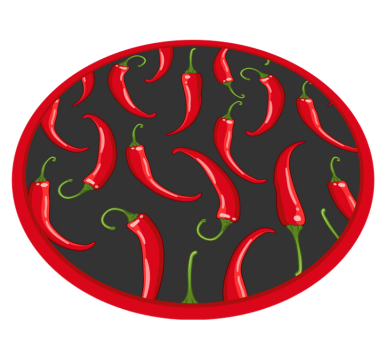 Tapis vinyle nordique piments rouges épicés - TenStickers