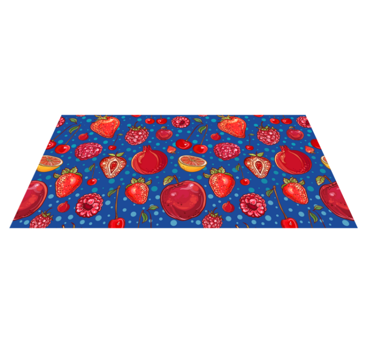 Tapis vinyle cuisine conception de baies colorées - TenStickers