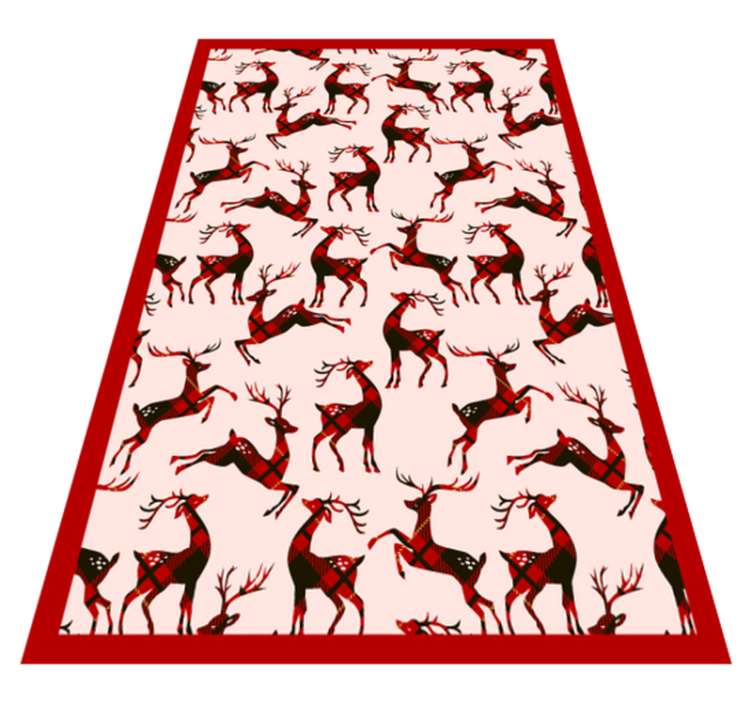 Tapis vinyle noël motif renne rouge - TenStickers
