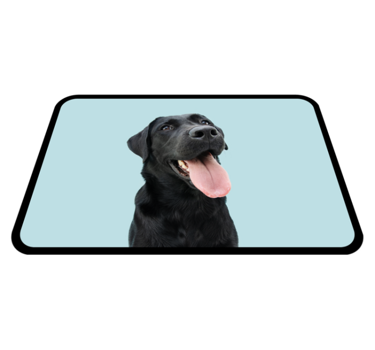 Tapis vinyle animal chien labrador noir - TenStickers