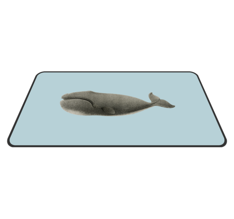 Tapis vinyle animal conception de silhouette de baleine - TenStickers
