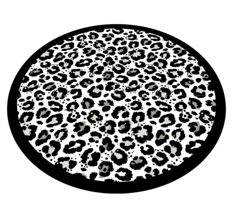 Tapis vinyle motif animal léopard rond - TenStickers