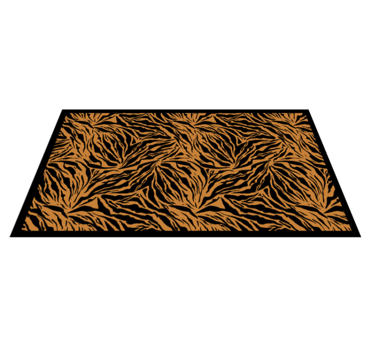 Tapis vinyle motif animal rayures de tigre audacieuses - TenStickers