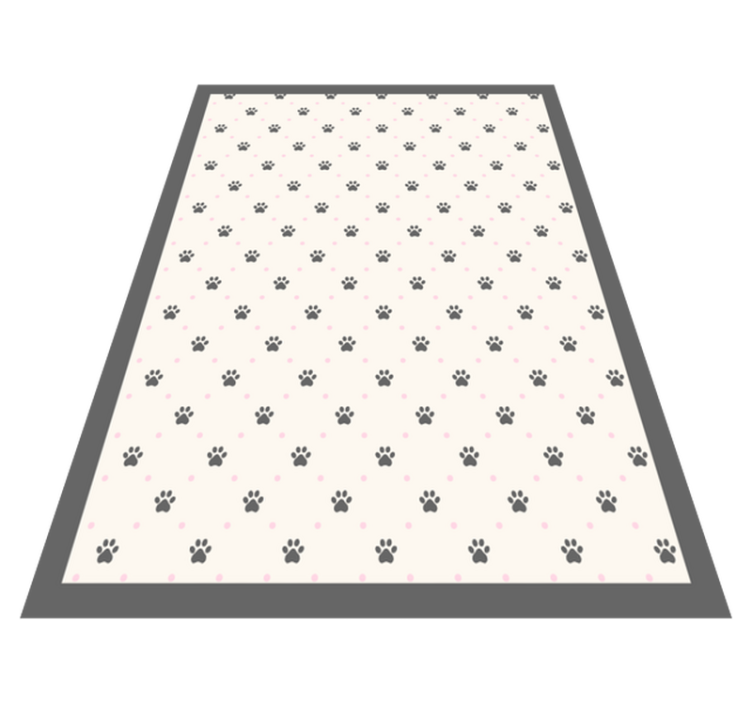 Tapis vinyle motif animal impression de trace de patte - TenStickers