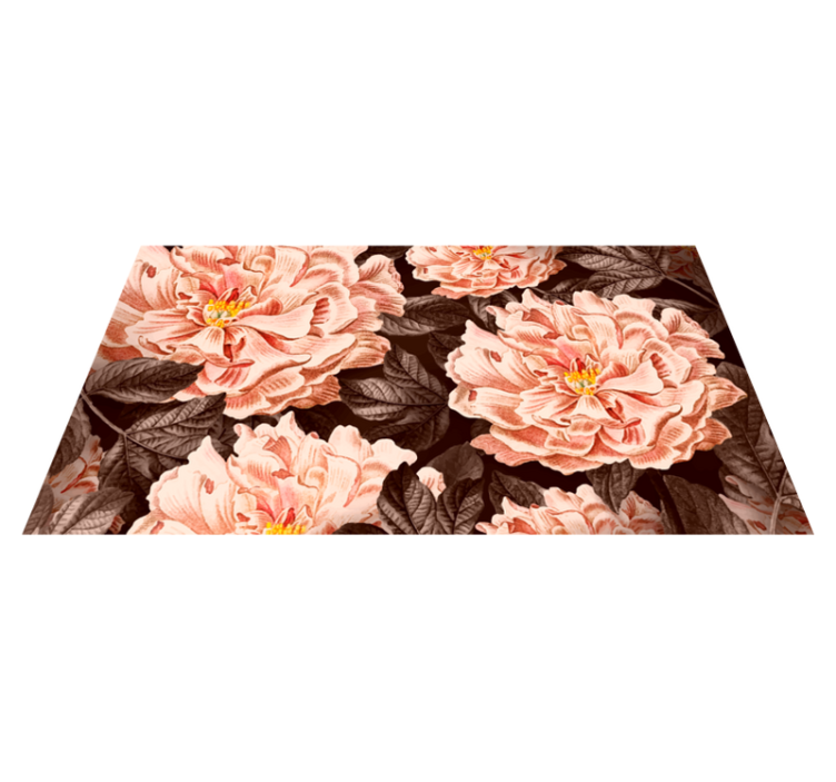 Tapis vinyle plantes fleurs florales gracieuses - TenStickers