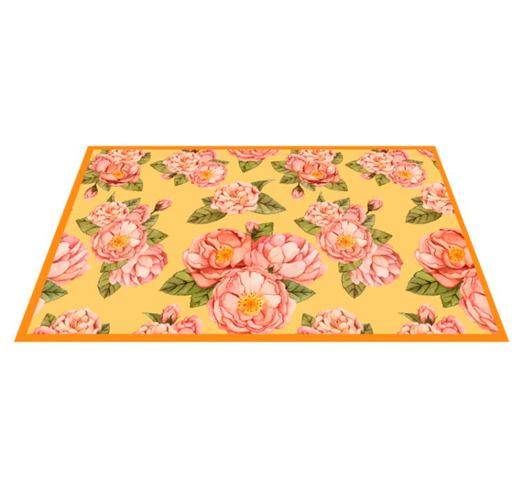 Tapis vinyle plantes beauté florale épanouie - TenStickers