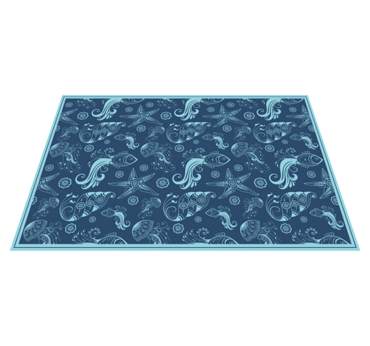 Tapis vinyle nature motif sous-marin - TenStickers