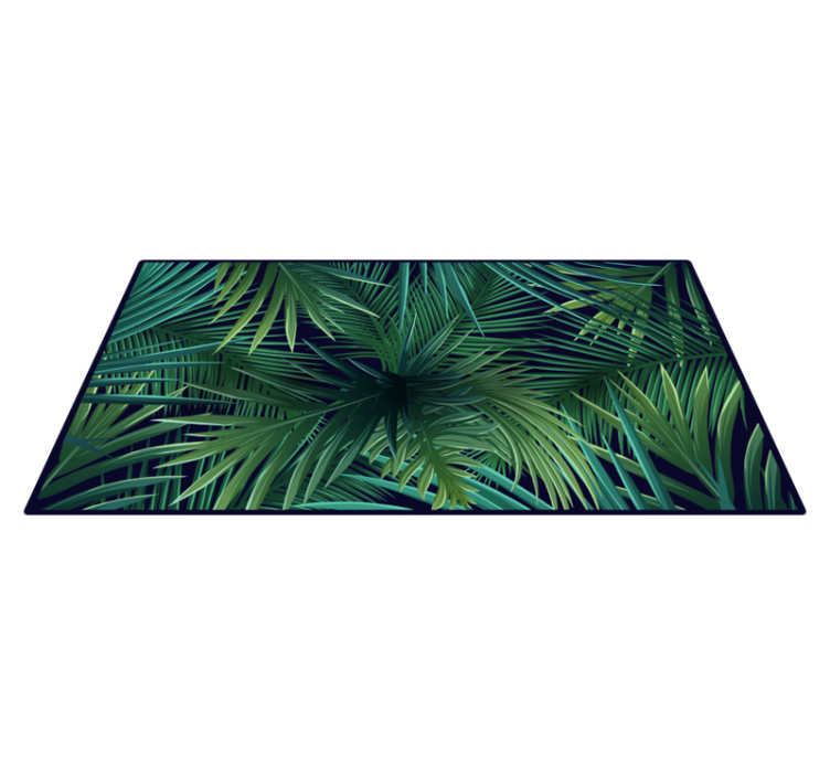 Tapis vinyle nature toile de feuilles tropicales - TenStickers