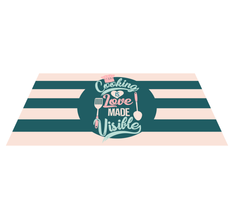 Tapis vinyle cuisine cuisiner c'est l'amour visible - TenStickers