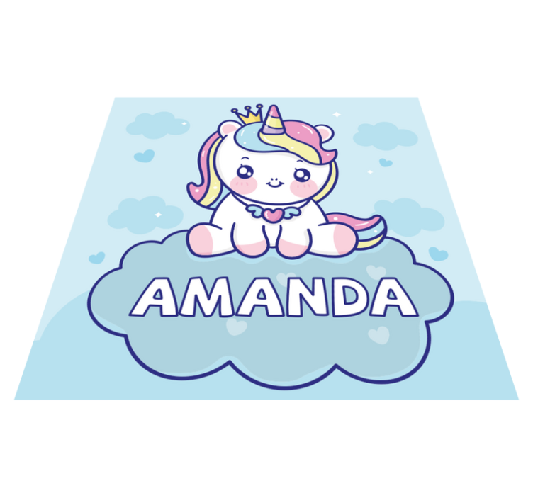 Tapis vinyle autres tapis licorne bébé personnalisée - TenStickers