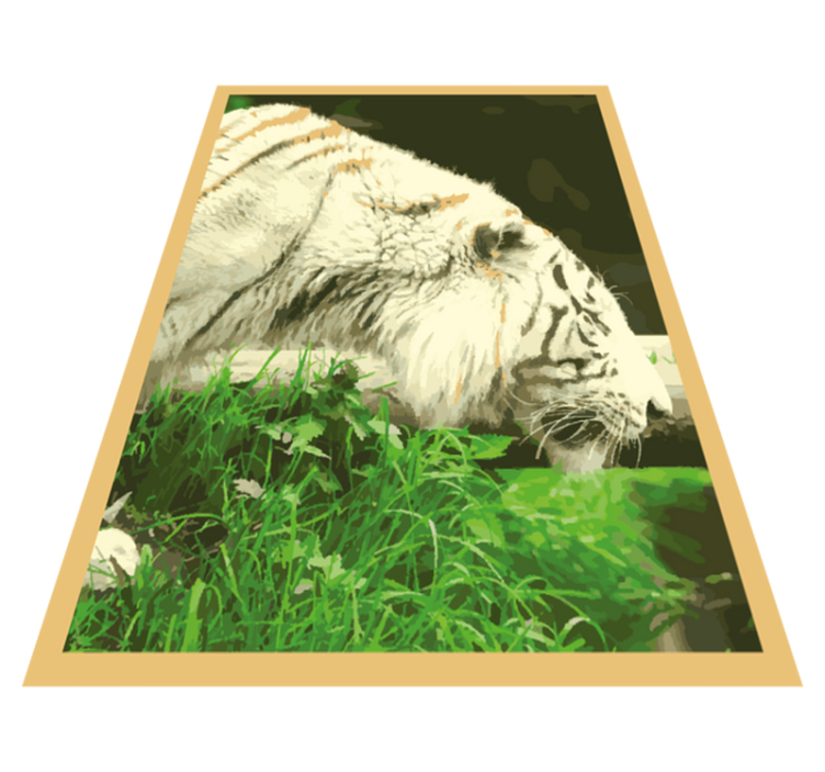 Tapis vinyle animal œuf blanc dans l'herbe - TenStickers