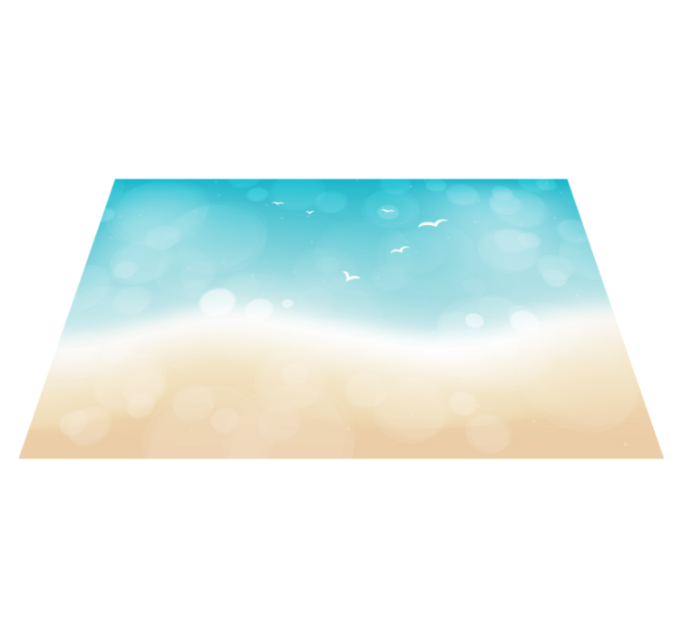 Tapis vinyle salon brise océanique - TenStickers