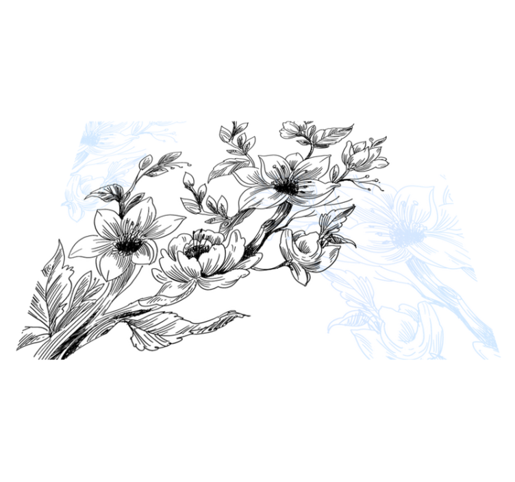 Tapis vinyle plantes concept de fleur d'azur - TenStickers