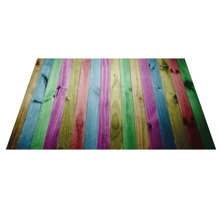 Tapis vinyle imitation parquet rayures en bois vibrantes - TenStickers