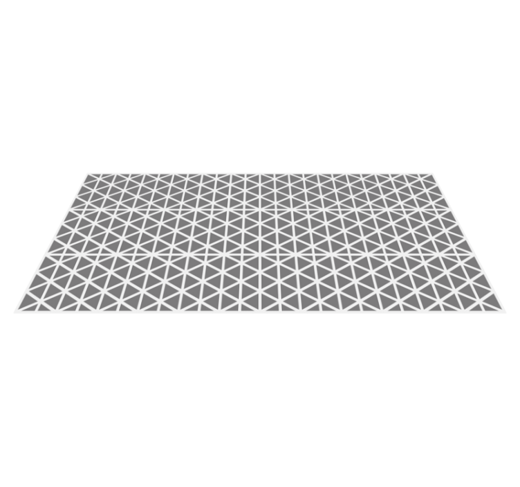 Tapis lino cuisine triangle gris et blanc - TenStickers