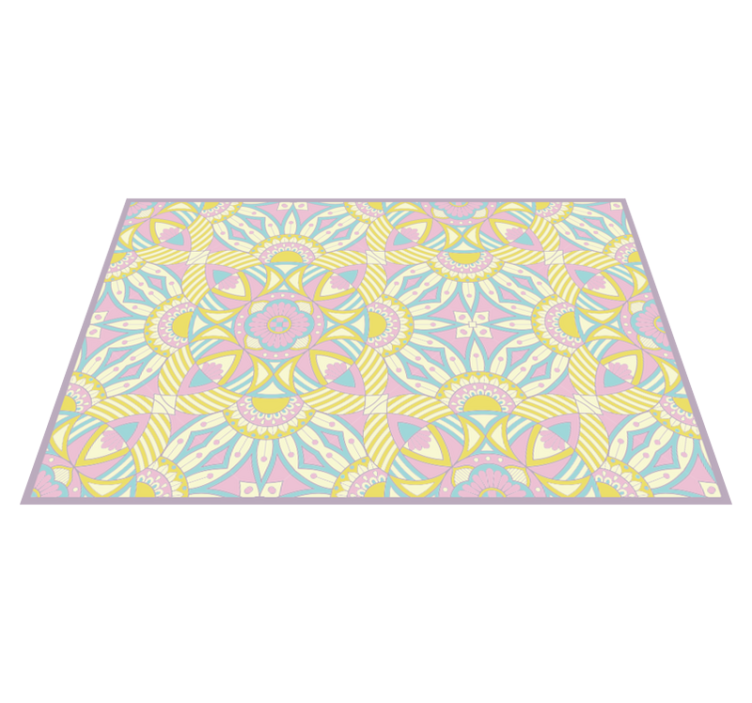 Tapis vinyle mandala arrangements géométriques complexes - TenStickers