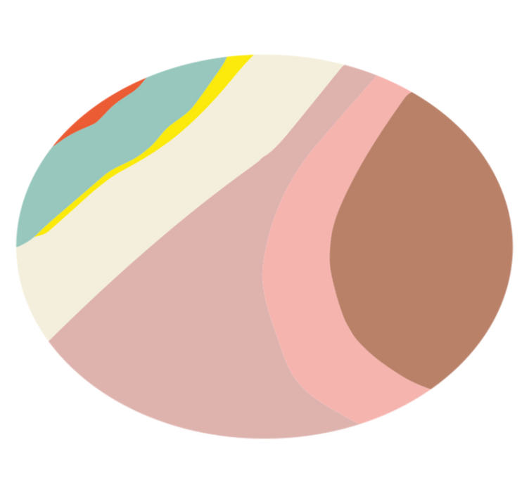 Tapis vinyle rond courants de teintes douces - TenStickers