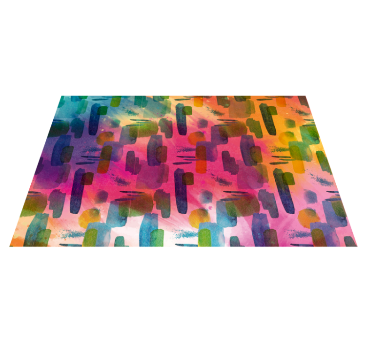 Tapis vinyle salon segments de couleurs artistiques - TenStickers