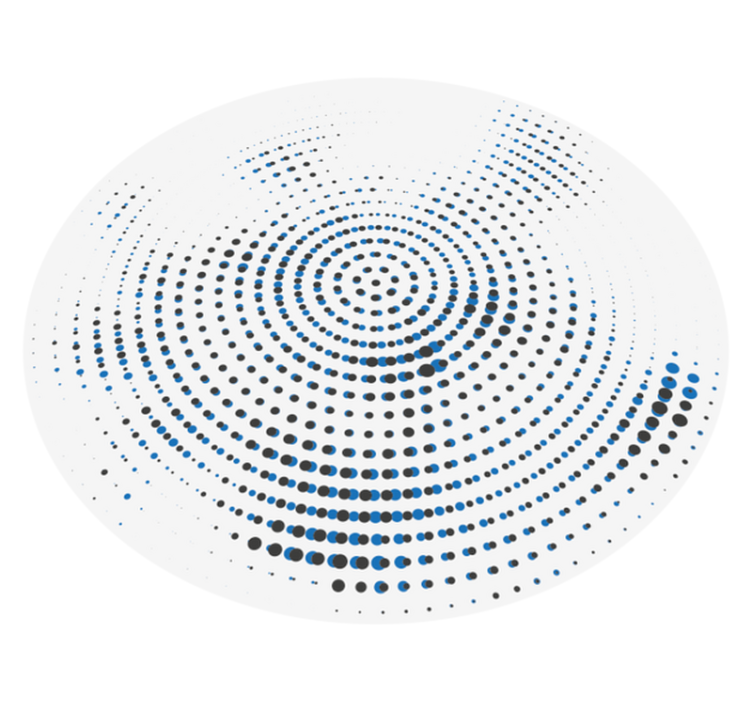 Tapis vinyle géométrique motif à pois ronds - TenStickers