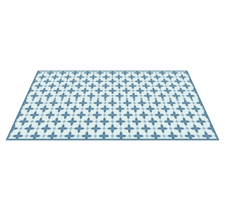 Tapis vinyle carreaux de ciment motif botanique intemporel - TenStickers