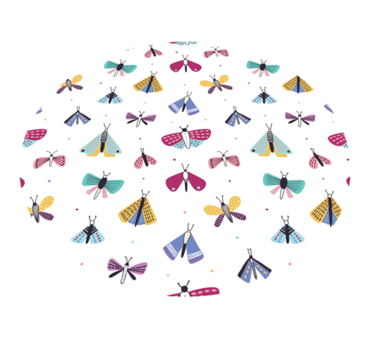 Tapis vinyle bébé collection d'insectes colorés - TenStickers