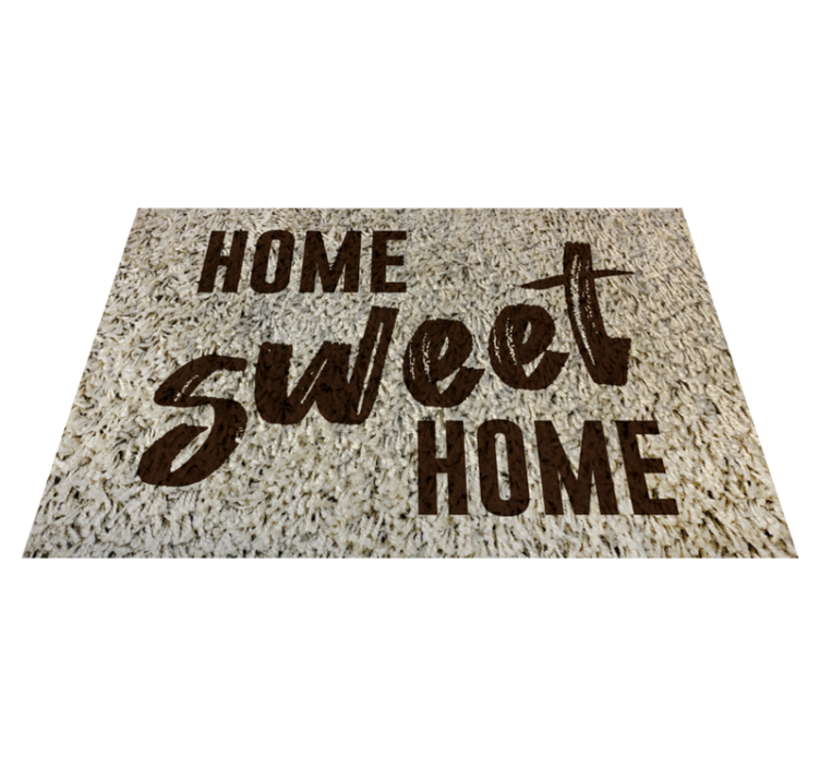 Tapis vinyle citation douce maison moelleuse - TenStickers