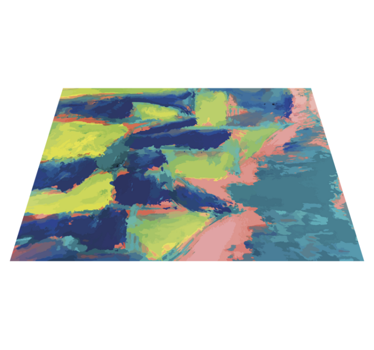 Tapis vinyle design moderne sections de couleurs abstraites - TenStickers