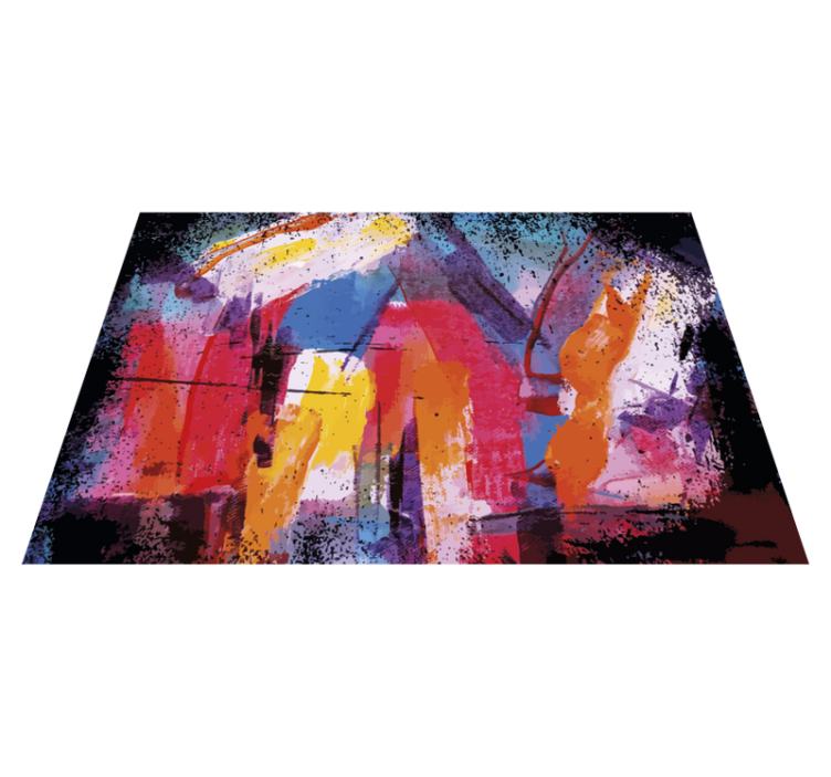Tapis vinyle design moderne Éclat abstrait vibrant - TenStickers