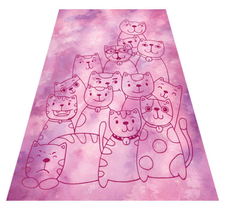 Tapis vinyle autres tapis rassemblement de chats joueurs - TenStickers