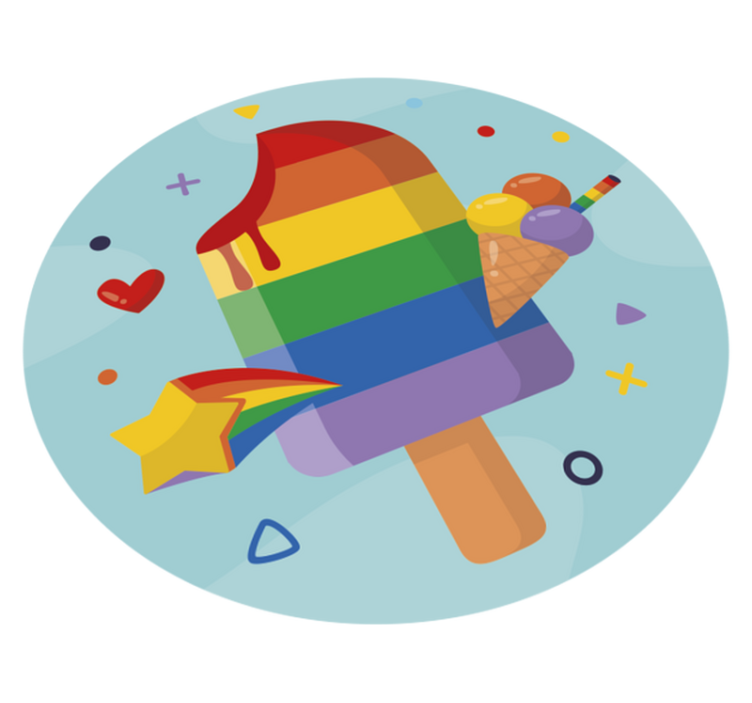 Tapis vinyle autres tapis glace colorée - TenStickers