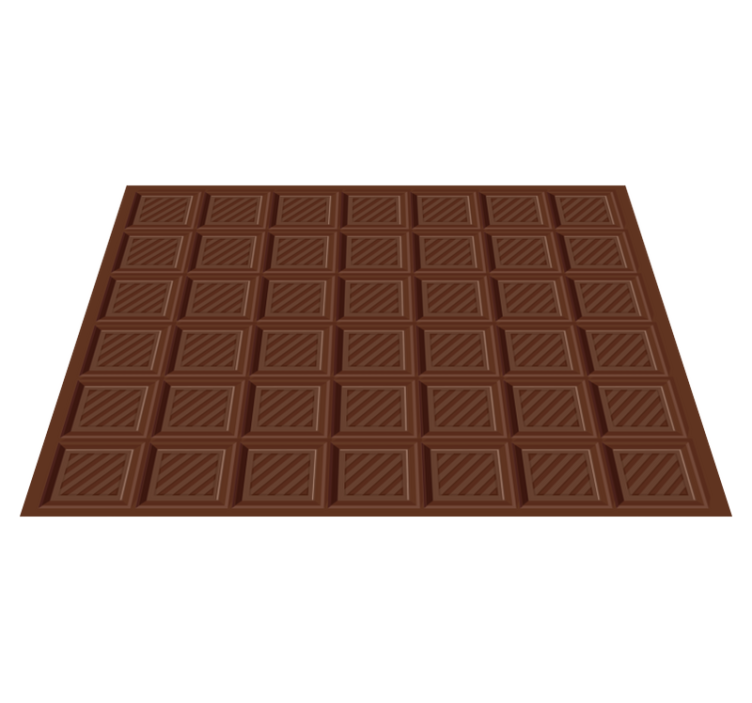 Tapis vinyle cuisine motif carré de chocolat - TenStickers