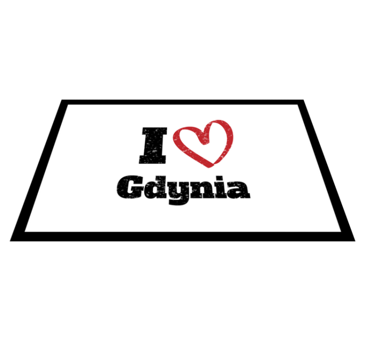 Tapis vinyle citation j'aime gdynia - TenStickers