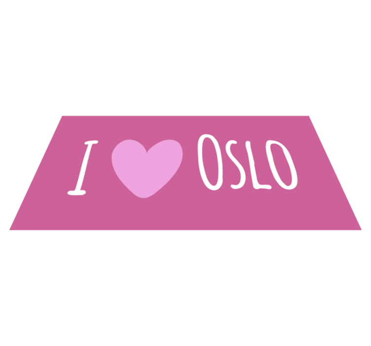 Tapis vinyle citation j'adore le design rose d'oslo - TenStickers