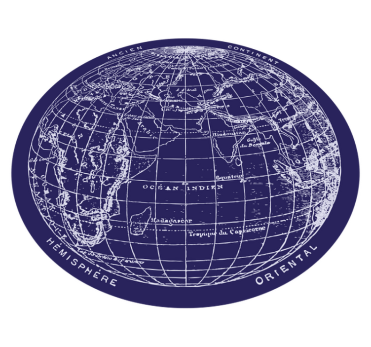 Tapis vinyle chambre affichage de la carte du monde - TenStickers