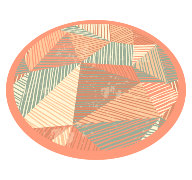 Tapis vinyle géométrique jeu de couleurs de triangles - TenStickers